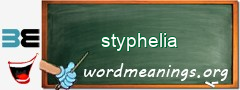 WordMeaning blackboard for styphelia